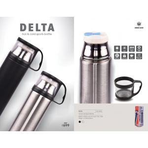 Stainless Steel Hot & Cold Bottle with Drinking cap lid (Delta)