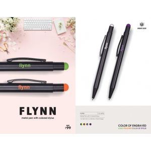 Built in stylus Metal Ball point Pen (Flynn)