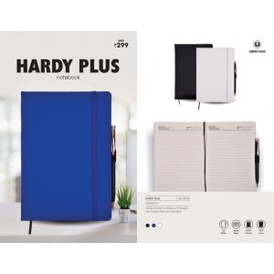 Hard bound cover Ribbon bookmark Notebook - Hardy plus