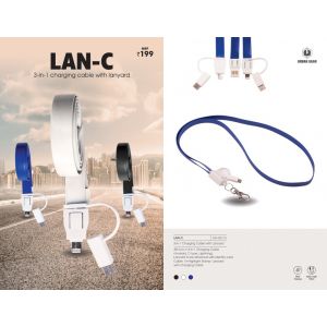3-In-1 Charging Cable with Lanyard - LAN-C
