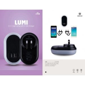 2-In-1 Night Lamp With 2 USB Charger - LUMI