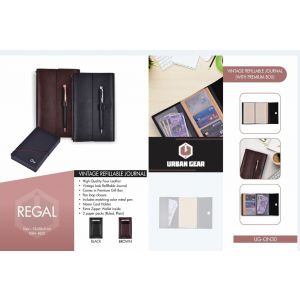 Faux Leather Refillable Travel Journal (REGAL)