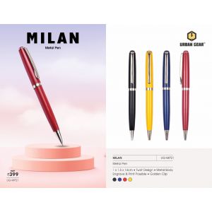Beautiful Metal pen with Golden clip (Milan)