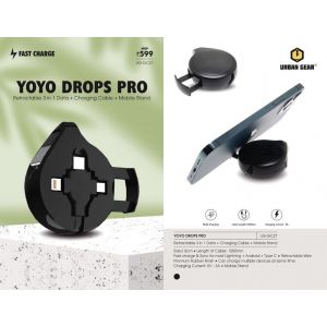 Retractable 3-in-1 Charging Cable+Mobile Stand-YO YO DROPS PRO