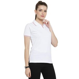 Scott International Women's Organic Cotton Polo T-Shirt (White)