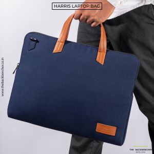 Canvas & Vegan Leather Compact Laptop Bag I Harris (16 inch)