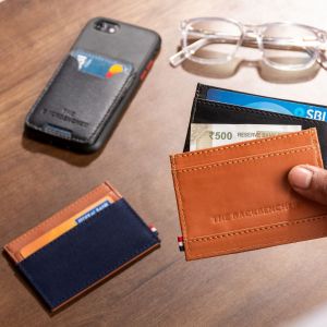 Canvas & Vegan Leather Houston Card wallet with RFID Protection