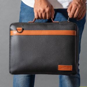 Vegan Leather Compact Laptop Bag (Christian)