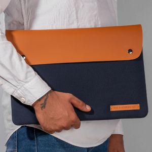 Canvas & Vegan Leather Laptop Sleeve (Xavier)