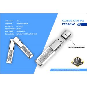 Classic crystal USB pen drive