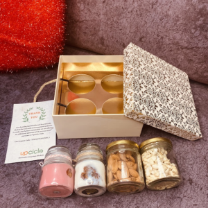 Nature Christmas Exclusive Dry Fruits Gift Hamper (Dry Fruits Box with Candles)