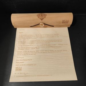 Unique invitations I Wooden Scroll wedding invitations
