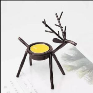 Decorative Vintage Tealight Candle Holder Deer Model 2PCS -Iron  With candle wax