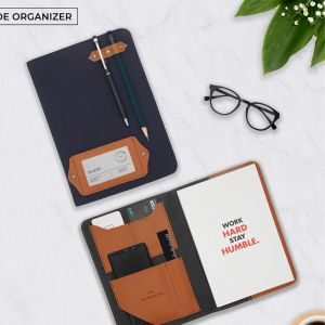 Vegan leather Joe Organizer with Replaceable Notebook