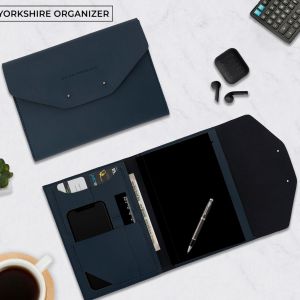 Vegan leather Yorkshire Organizer with Replaceable Notebook
