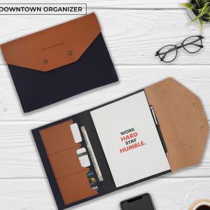Vegan leather Downtown Notebook Organizer with Replaceable Notebook