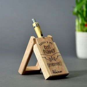 Personalized Special Engrave Wooden Pen Stand