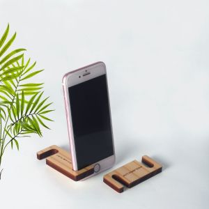 Unique and Creative Pine wood Rectangular Mobile Holder