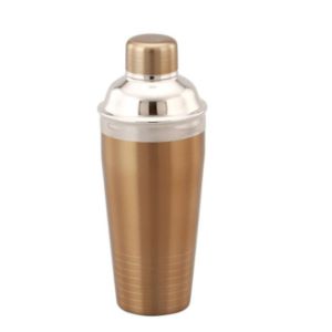 Premium  Stainless Steel Cocktail Shaker, Bronze Color Coated, 