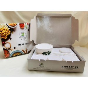 Eco friendly All in one Paper Meal box (3 cp)