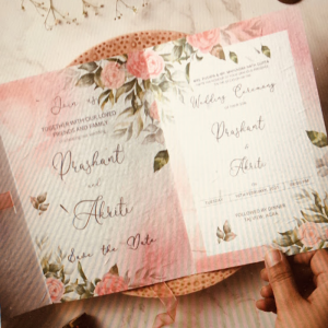 Floral Design Seeds Invitation and Wedding Card