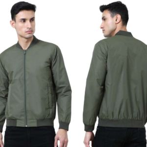 Premium Nylon Jacket from Rare Rabbit in Unisex Collection, Olive Green
