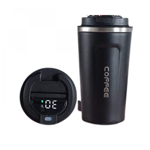 Vacuum Insulated Travel Coffee Mug with Temperature Sensor Lid (380 ml)
