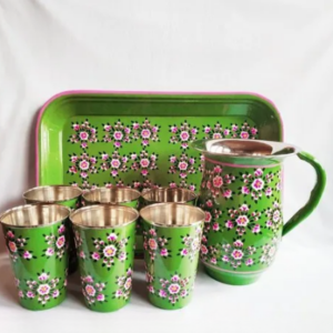  Premium Quality Jug and Tray Gift for Festival Purpose Green color