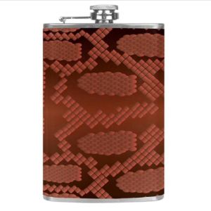 Hip Flask for Liquor Stainless Steel Leakproof with Funnel, Square pattern 