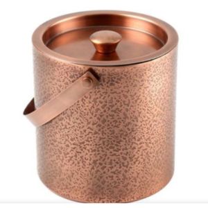 Double Wall Stainless Steel Insulated Ice Bucket With Lid, Copper style