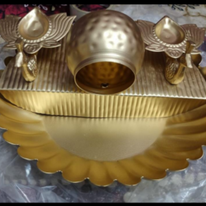 BRASS BLESSING Water Fountain for Home Décor WITH TWO-SIDED LOTUS 