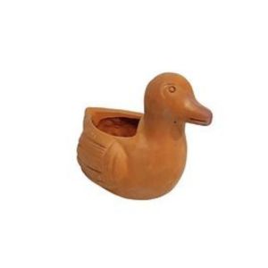 Handcrafted Terracotta Duck-Shape Indoor/Outdoor Planter