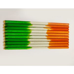 Ecofriendly Indian Tricolor Paper Recycled Plantable Extra Dark Seed Pencils 