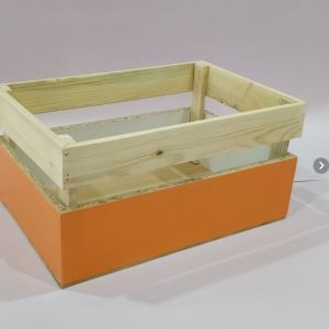 Large Heavy Duty Wood Crates Made From Natural Pine Wood Without Handle