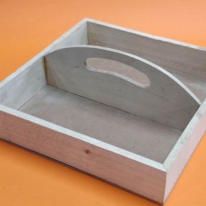 Rustic White Wood Tray Pine Wood Natural Tray with Handle