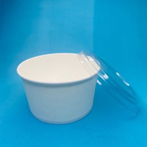 Disposable Paper Salad Bowls with lid (1000 ml)