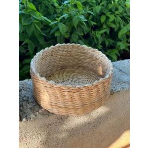 Handwoven Natural Palm Leaf Basket – Eco-Friendly & Rustic Charm