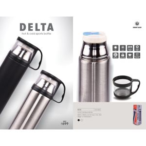 Stainless Steel Hot & Cold Bottle with Drinking cap lid (Delta)