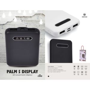 Slim Power Bank Palm size with Digital display (5000mAh)