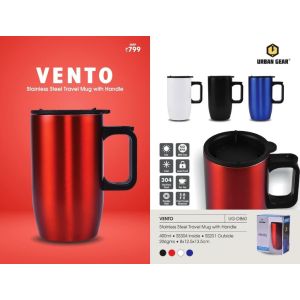 Stainless Steel Travel Mug with Handle (VENTO)