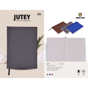 A5 size eco friendly notebook I Faux Leather Jute Feel