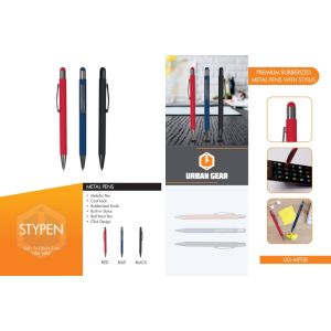 Premium Rubberized Metal Pen with Stylus (Stypen)