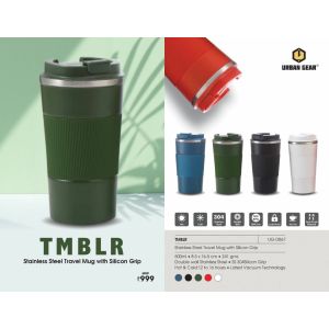 Stainless Steel Travel Mug with Silicon Grip