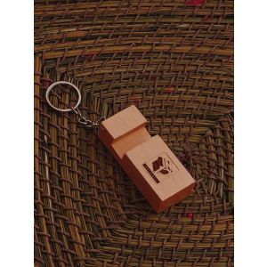 Bamboo Key Chain with Phone Holder 