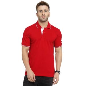 Scott International Men's Organic Cotton Polo T-Shirt (Red)