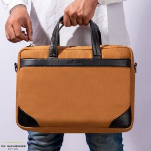 Canvas & Vegan Leather Laptop Bag I Frankfurt (14.25 inch)