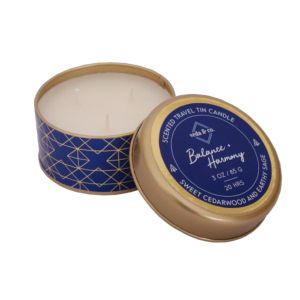 GOLD travel tin Aroma Soy Wax Scented candles