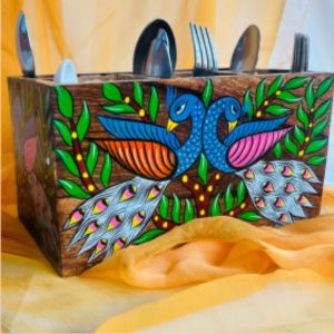 Handmade Decorative Bamboo Multipurpose Holders Peacock design