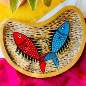 Handpainted Wooden Designer plates- Dhara