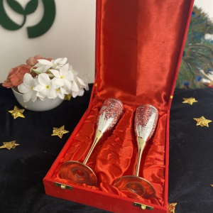 White German Silver Wine Glasses (Set of 2)